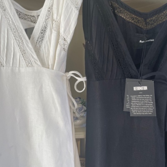 NWT Reformation Black Linen Dress XS Retails $299 - Picture 4 of 6